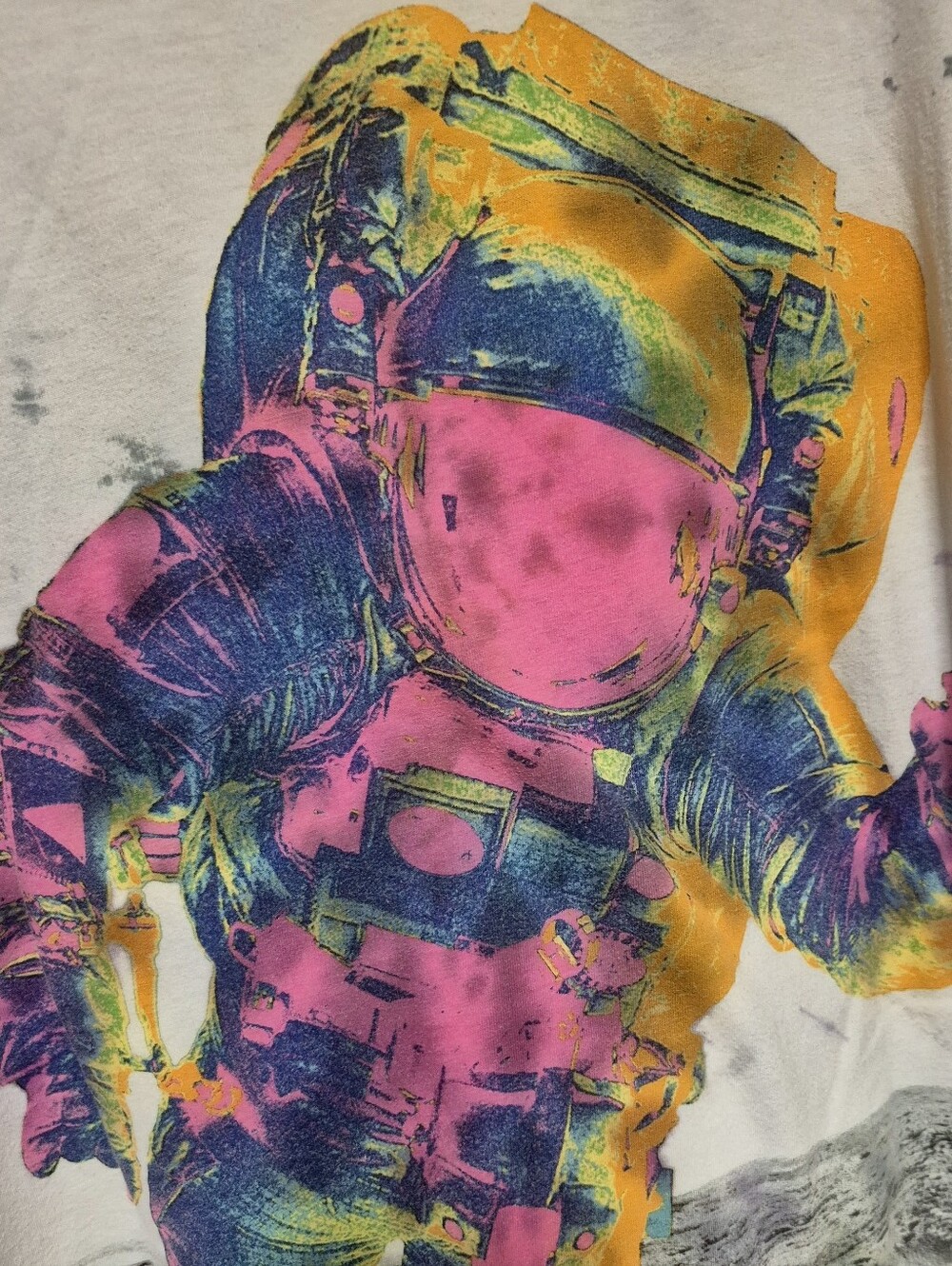 Extra Creepy Astronaut Nasa long sleeve tie dye Tee